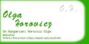 olga horovicz business card